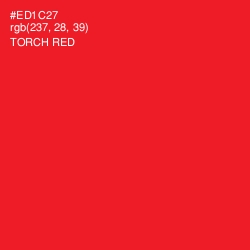 #ED1C27 - Torch Red Color Image